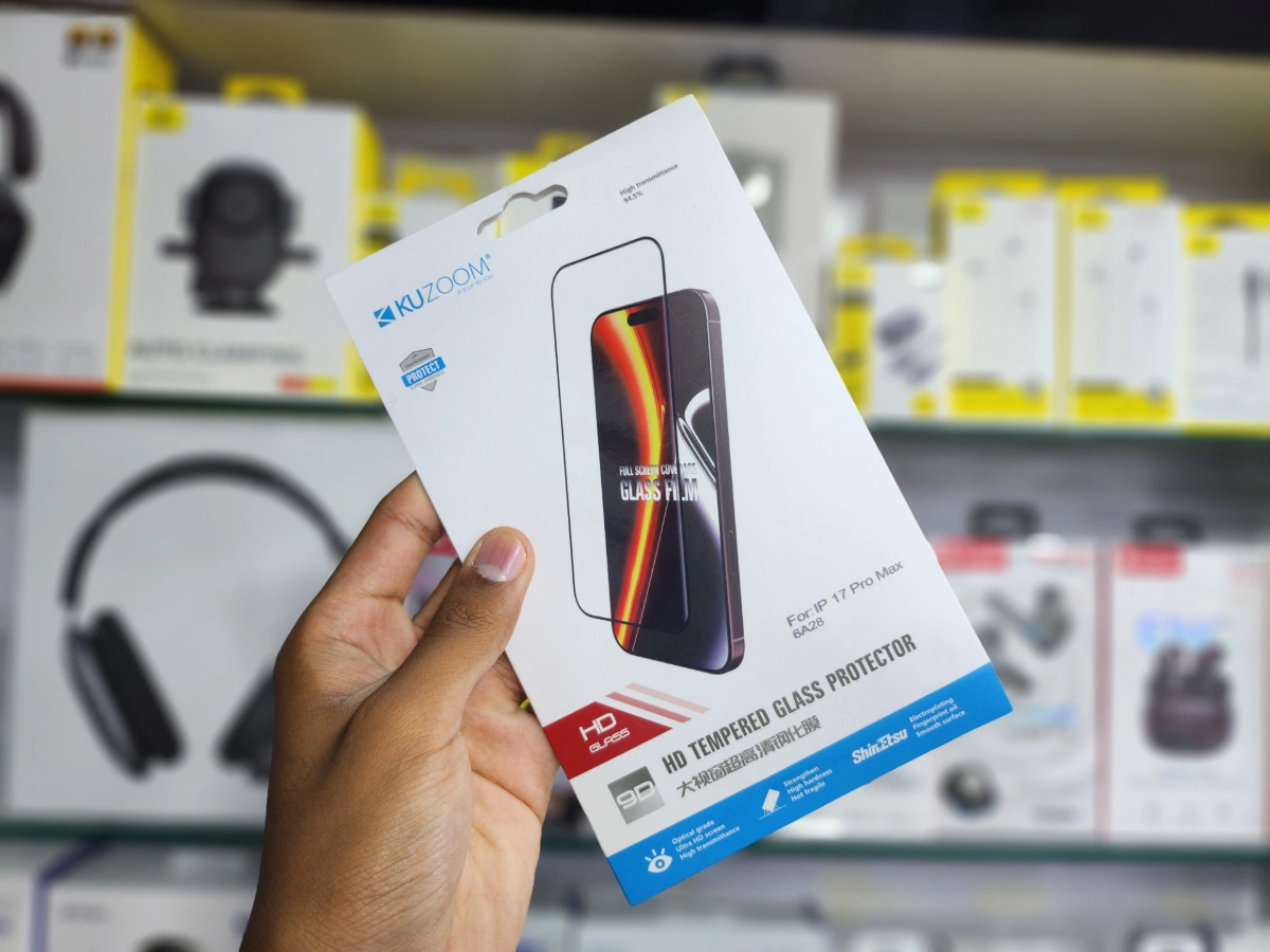 Apple Kuzoom 9d HD Tempered Glass iPhone 17 Pro Max — Box Packed
